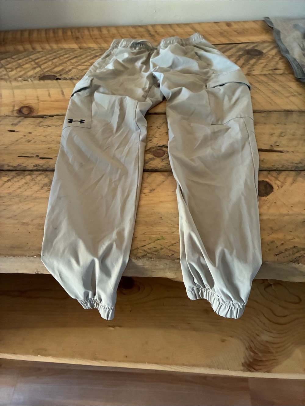 Under Armour Men's Beige Elastic Cuff Jogger Pants